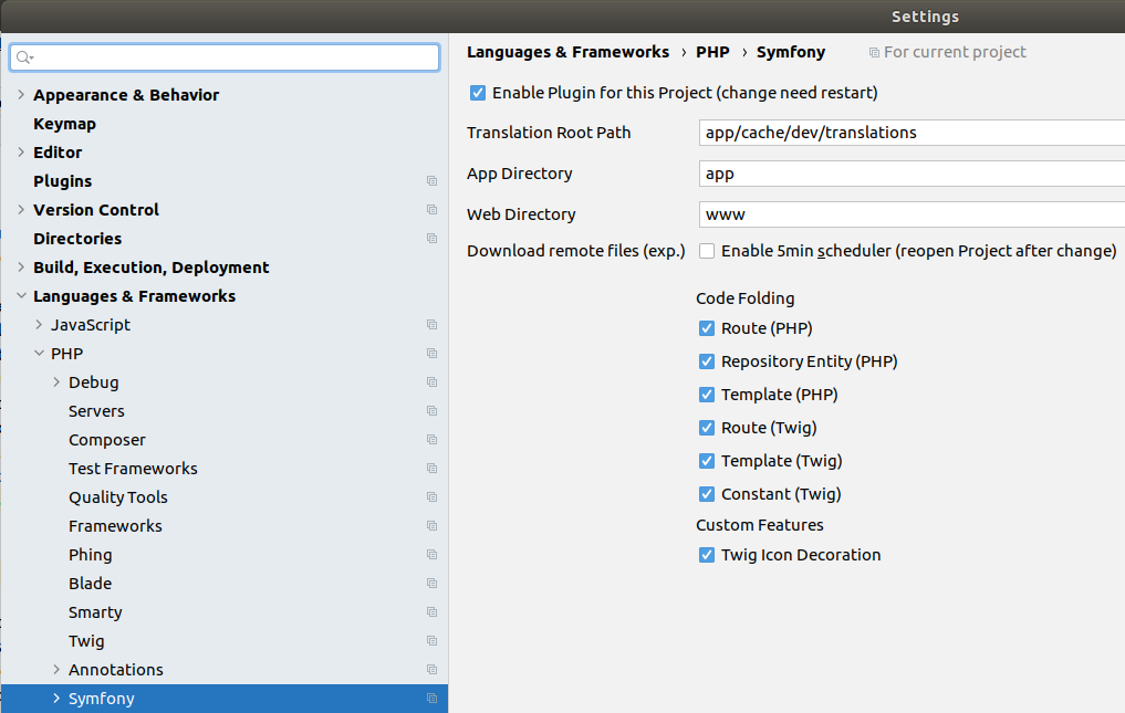 PHPStorm configuration intégration Symfony PHPStorm configuration intégration Symfony
