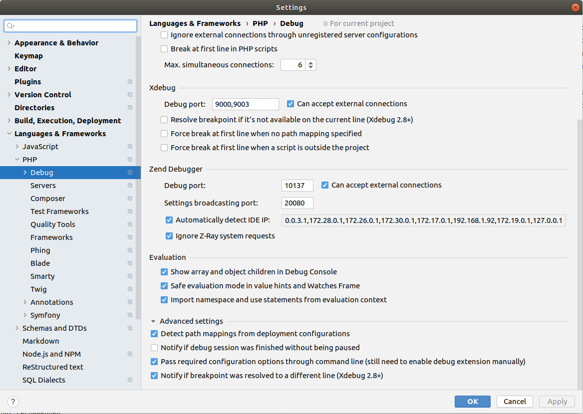 Configuration XDebug dans PHPStorm Configuration XDebug dans PHPStorm