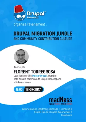 Affiche Meetup Drupal Casablanca 2017