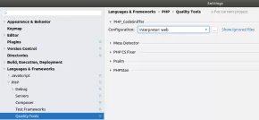 Étape 1 de configuration de PHPCS dans PHPStorm