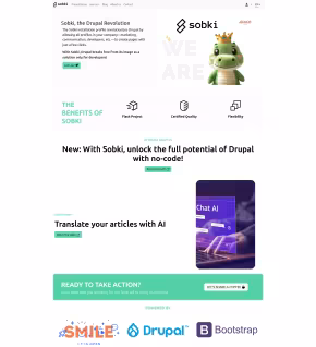 Page d'accueil Sobki Bootstrap