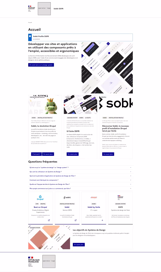 Page d'accueil Sobki DSFR
