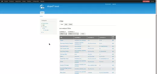 Page de test entityreference filter