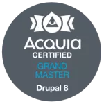 Badge Acquia certified grand master Drupal 8