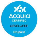 Badge Acquia certified Drupal 8 developer