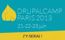 Badge participant Drupalcamp Paris 2013